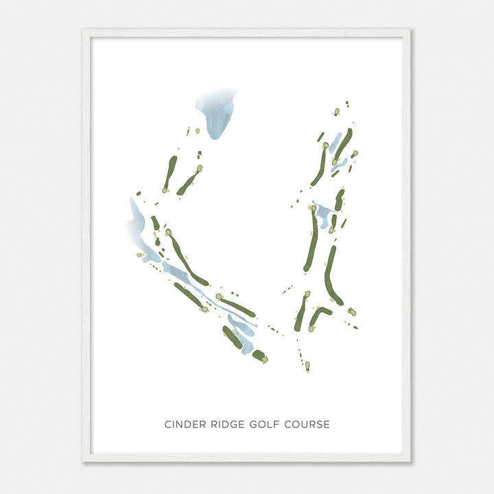 Print of Cinder Ridge Golf Course Modern Map