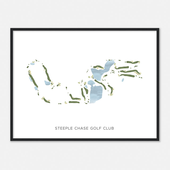 Print of Steeple Chase Golf Club Modern Map