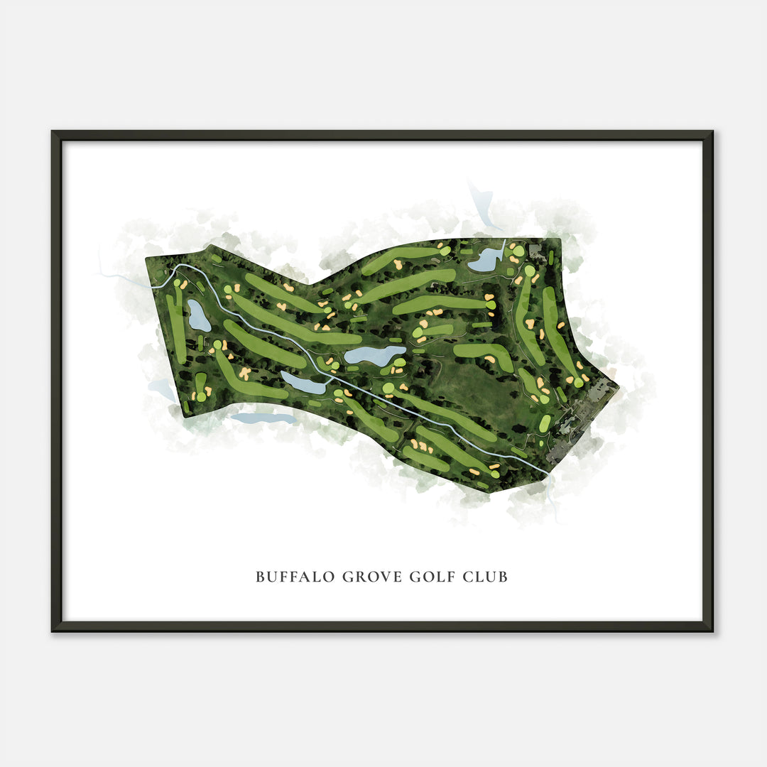 Print of Buffalo Grove Golf Club Classic Map