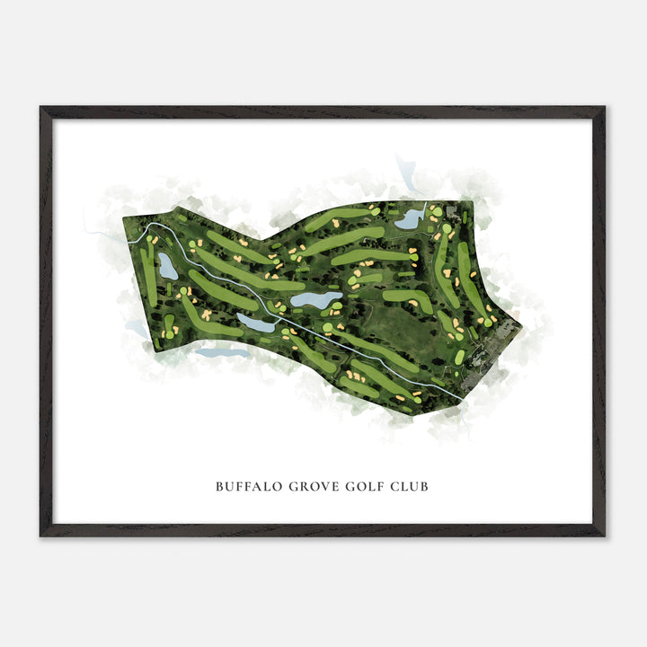 Print of Buffalo Grove Golf Club Classic Map