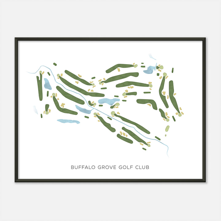 Print of Buffalo Grove Golf Club Modern Map