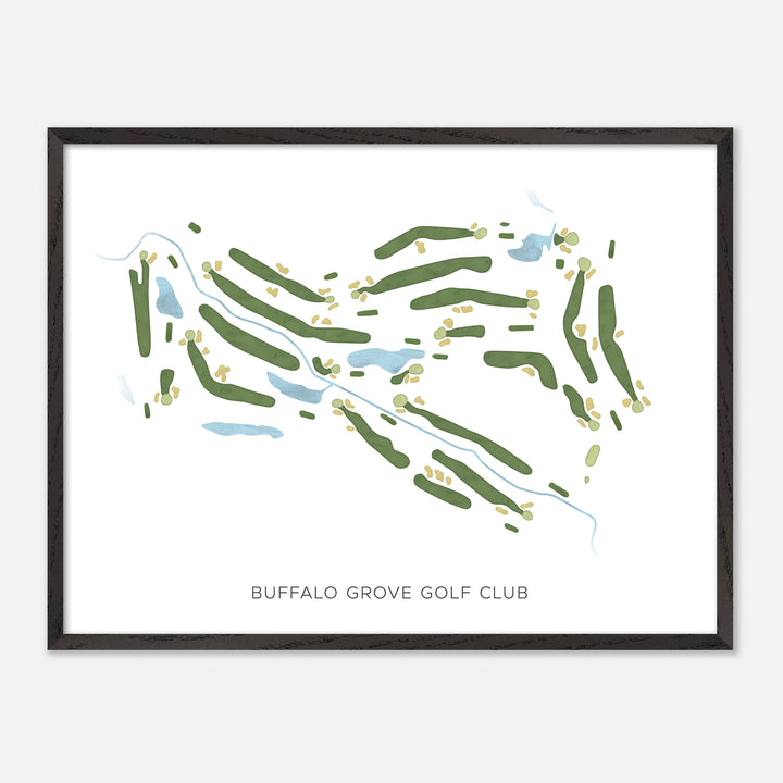 Print of Buffalo Grove Golf Club Modern Map