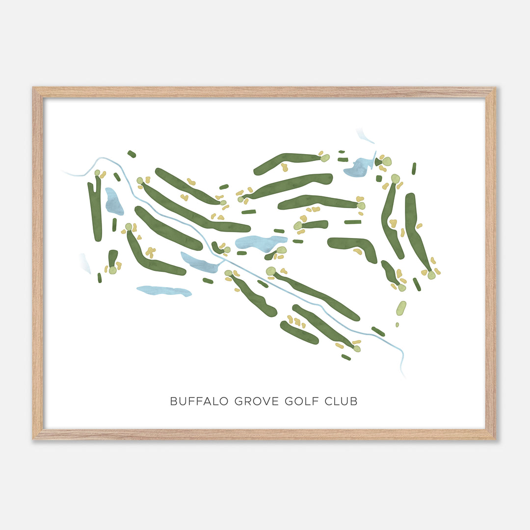 Print of Buffalo Grove Golf Club Modern Map