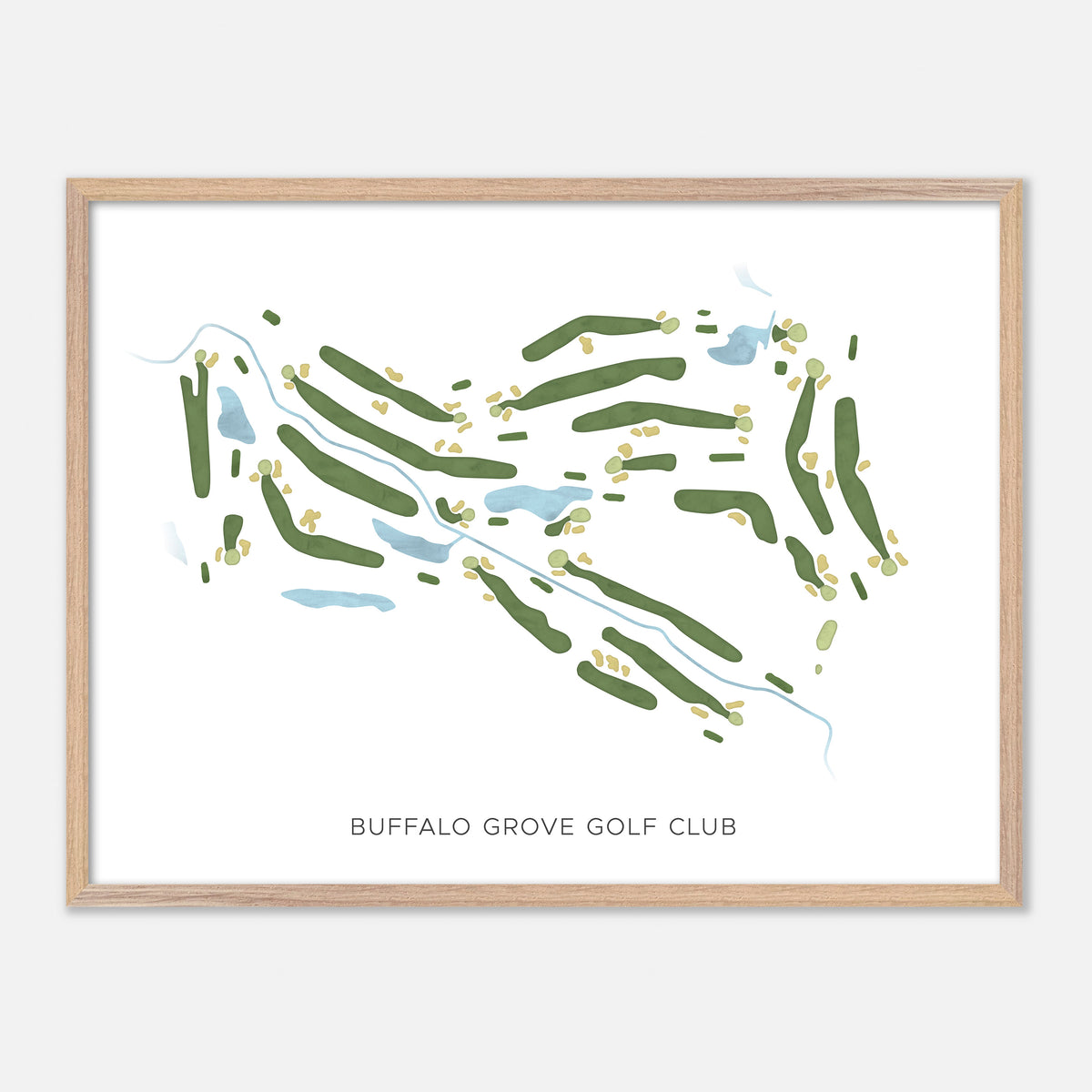 Print of Buffalo Grove Golf Club Modern Map