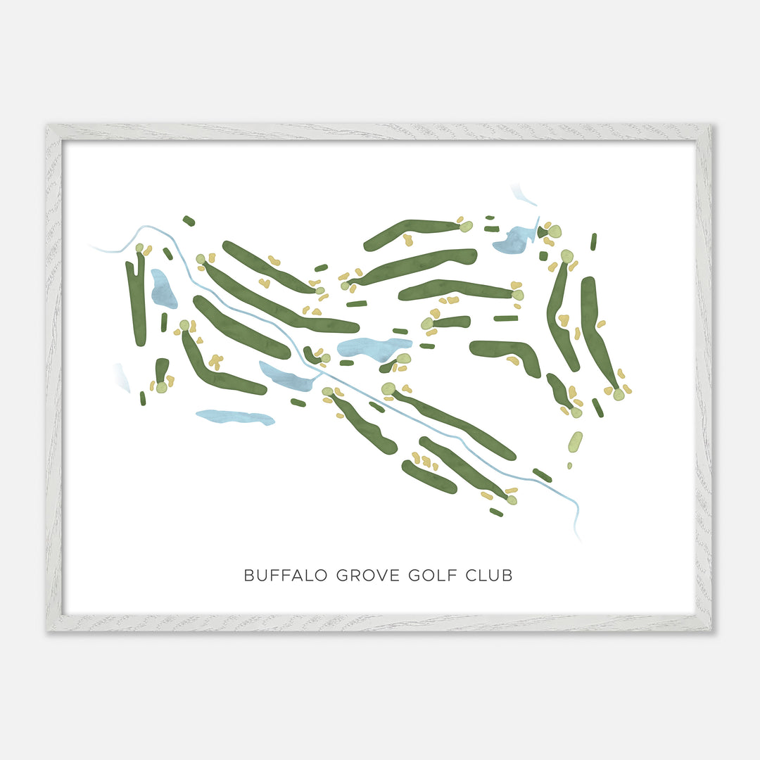Print of Buffalo Grove Golf Club Modern Map