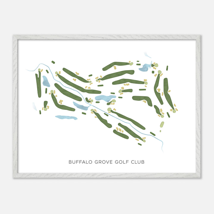 Print of Buffalo Grove Golf Club Modern Map