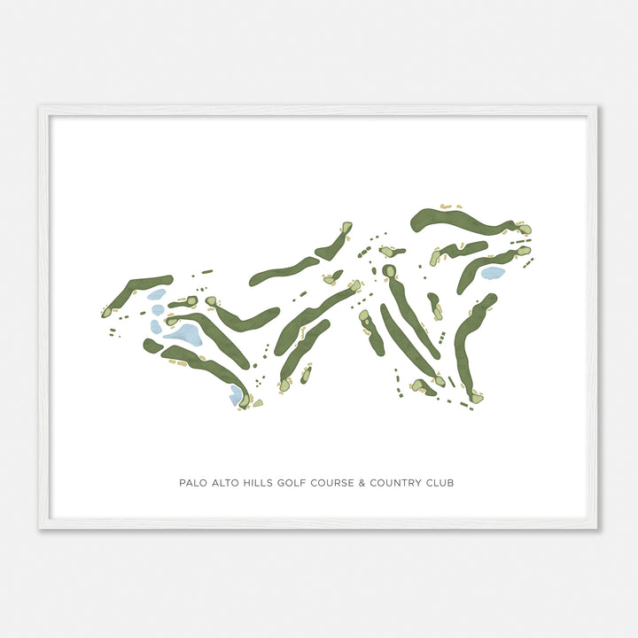 Print of Palo Alto Hills Golf Course & Country Club Modern Map