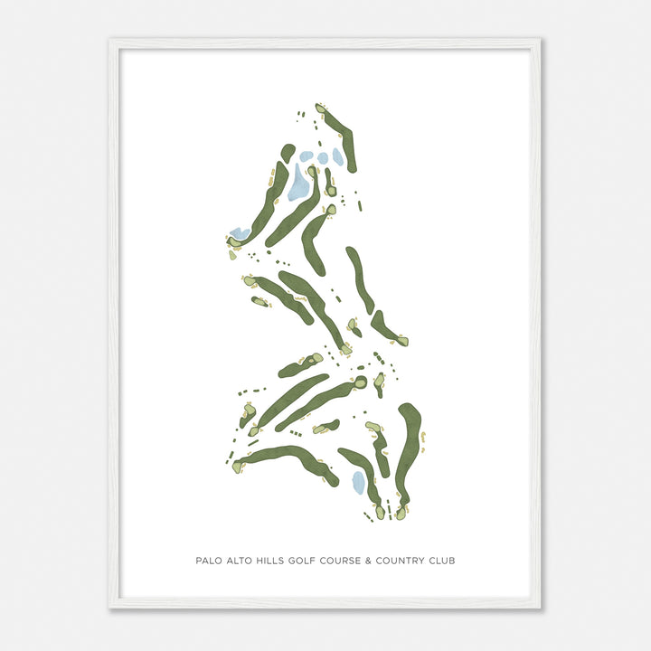 Print of Palo Alto Hills Golf Course & Country Club Modern Map