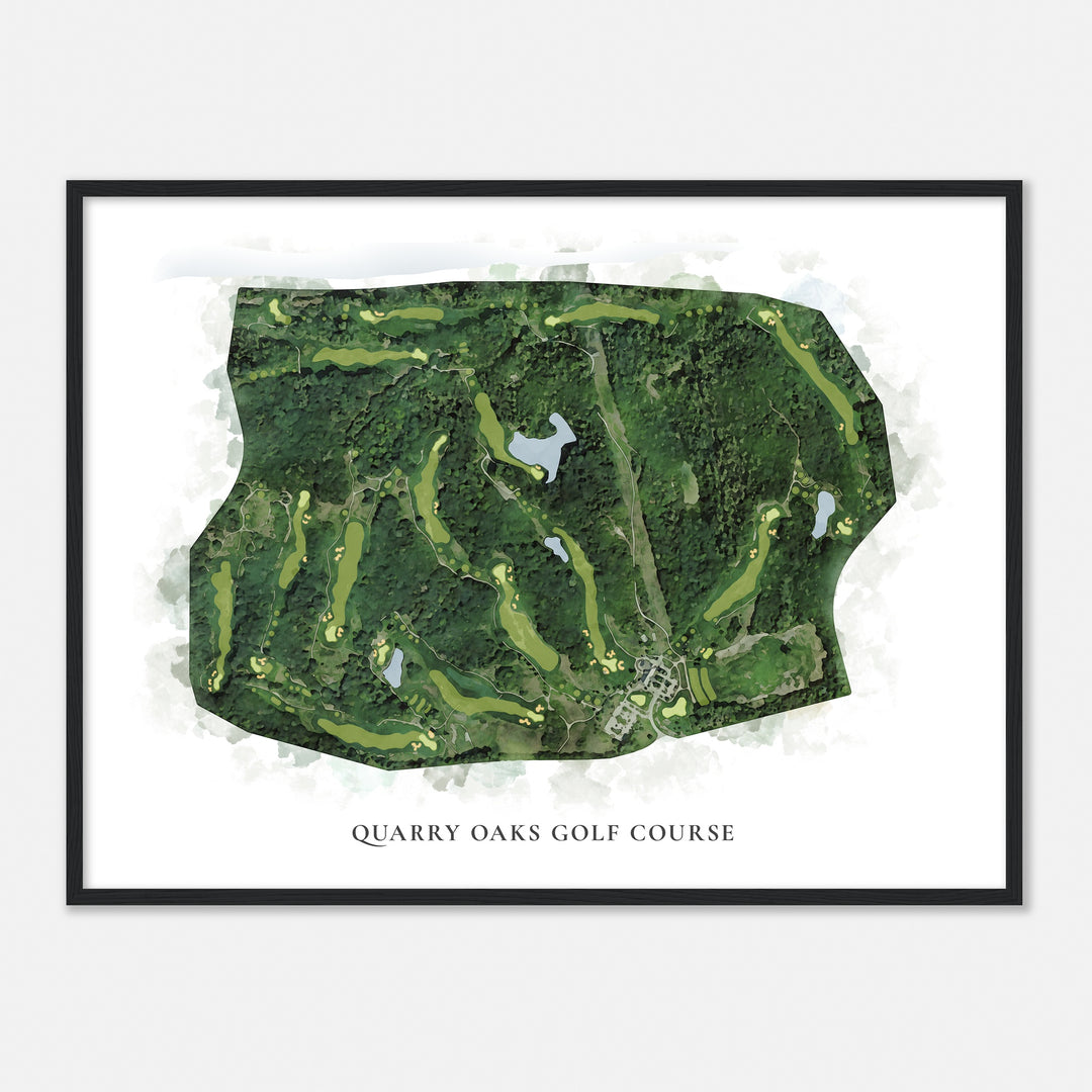 Print of Quarry Oaks Golf Course Classic Map