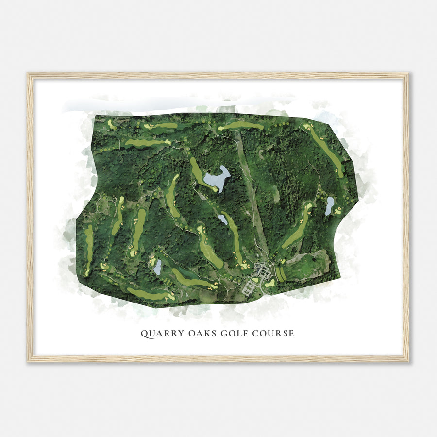 Print of Quarry Oaks Golf Course Classic Map