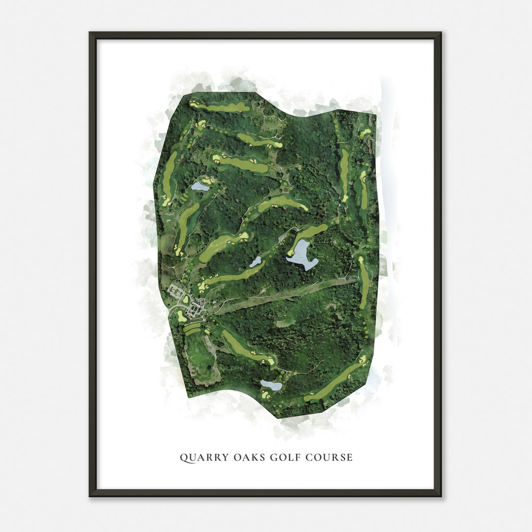 Print of Quarry Oaks Golf Course Classic Map