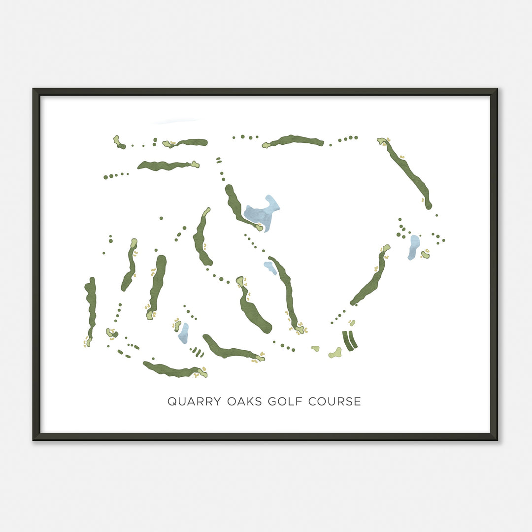 Print of Quarry Oaks Golf Course Modern Map