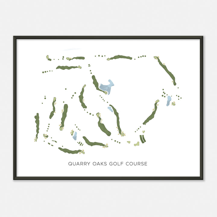Print of Quarry Oaks Golf Course Modern Map