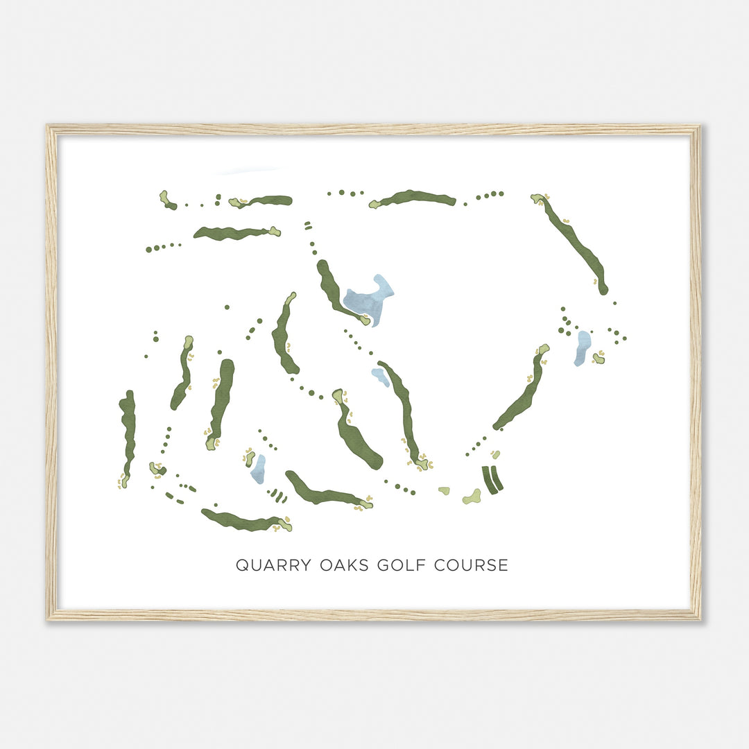 Print of Quarry Oaks Golf Course Modern Map