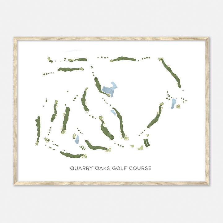 Print of Quarry Oaks Golf Course Modern Map