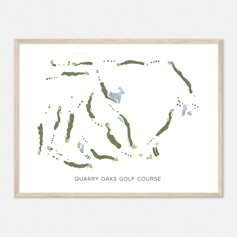 Print of Quarry Oaks Golf Course Modern Map
