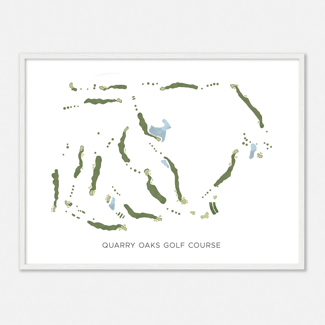 Print of Quarry Oaks Golf Course Modern Map