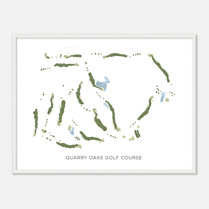 Print of Quarry Oaks Golf Course Modern Map