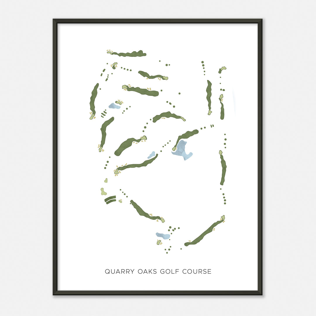Print of Quarry Oaks Golf Course Modern Map
