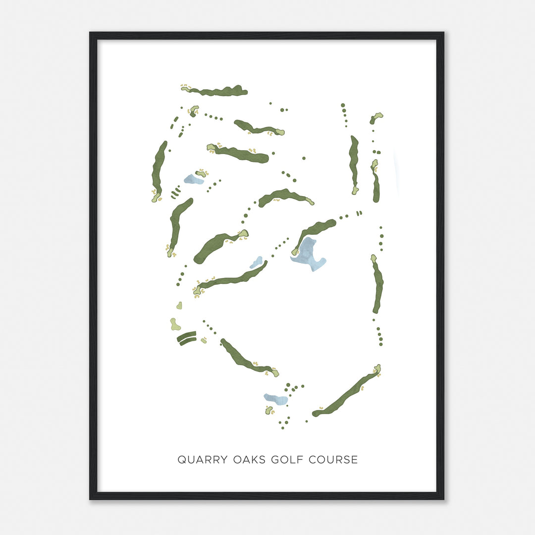 Print of Quarry Oaks Golf Course Modern Map