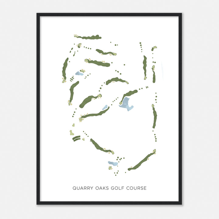 Print of Quarry Oaks Golf Course Modern Map