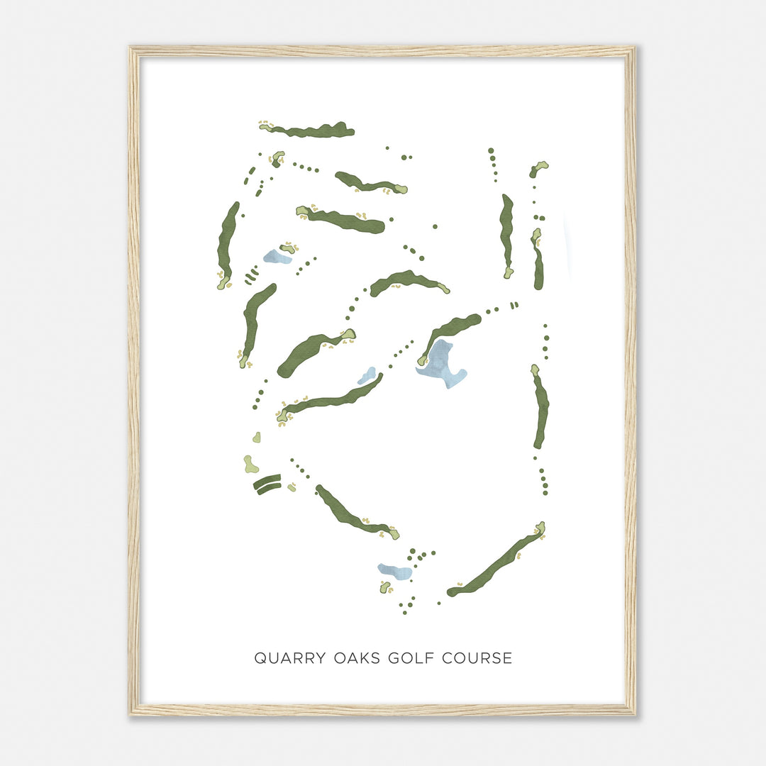 Print of Quarry Oaks Golf Course Modern Map