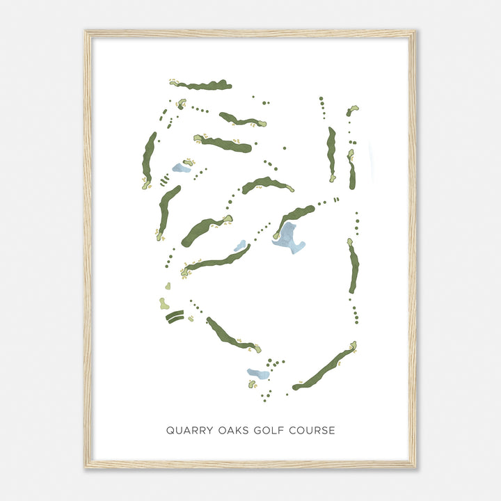 Print of Quarry Oaks Golf Course Modern Map