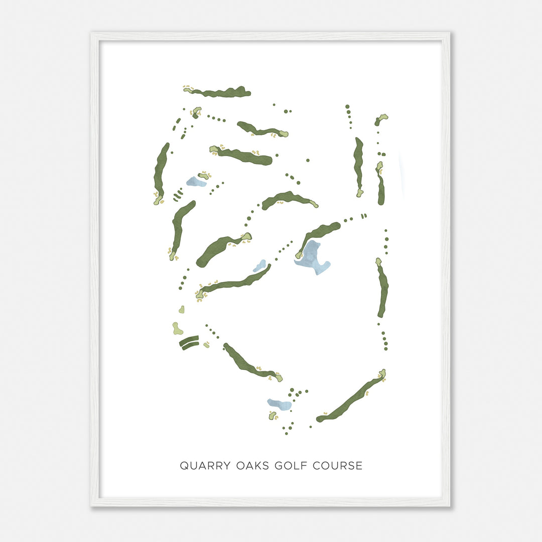 Print of Quarry Oaks Golf Course Modern Map