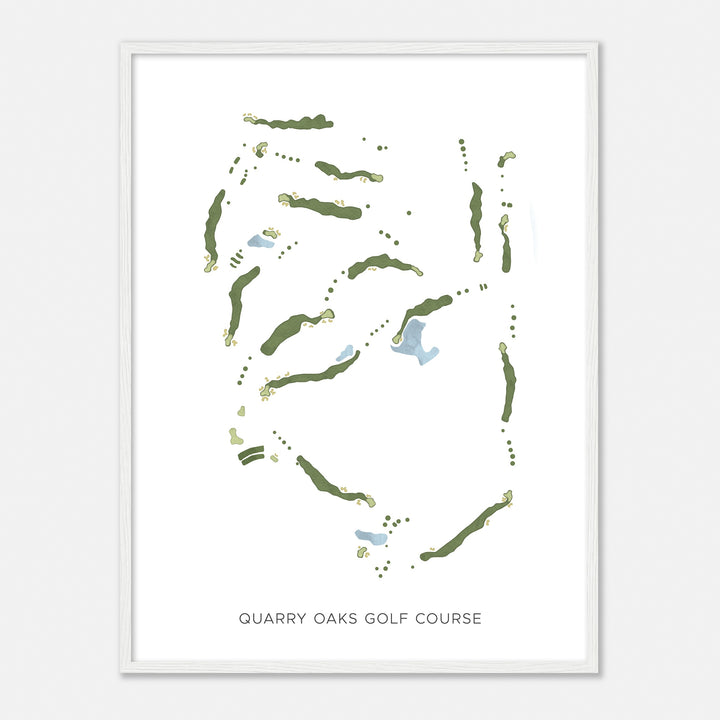 Print of Quarry Oaks Golf Course Modern Map