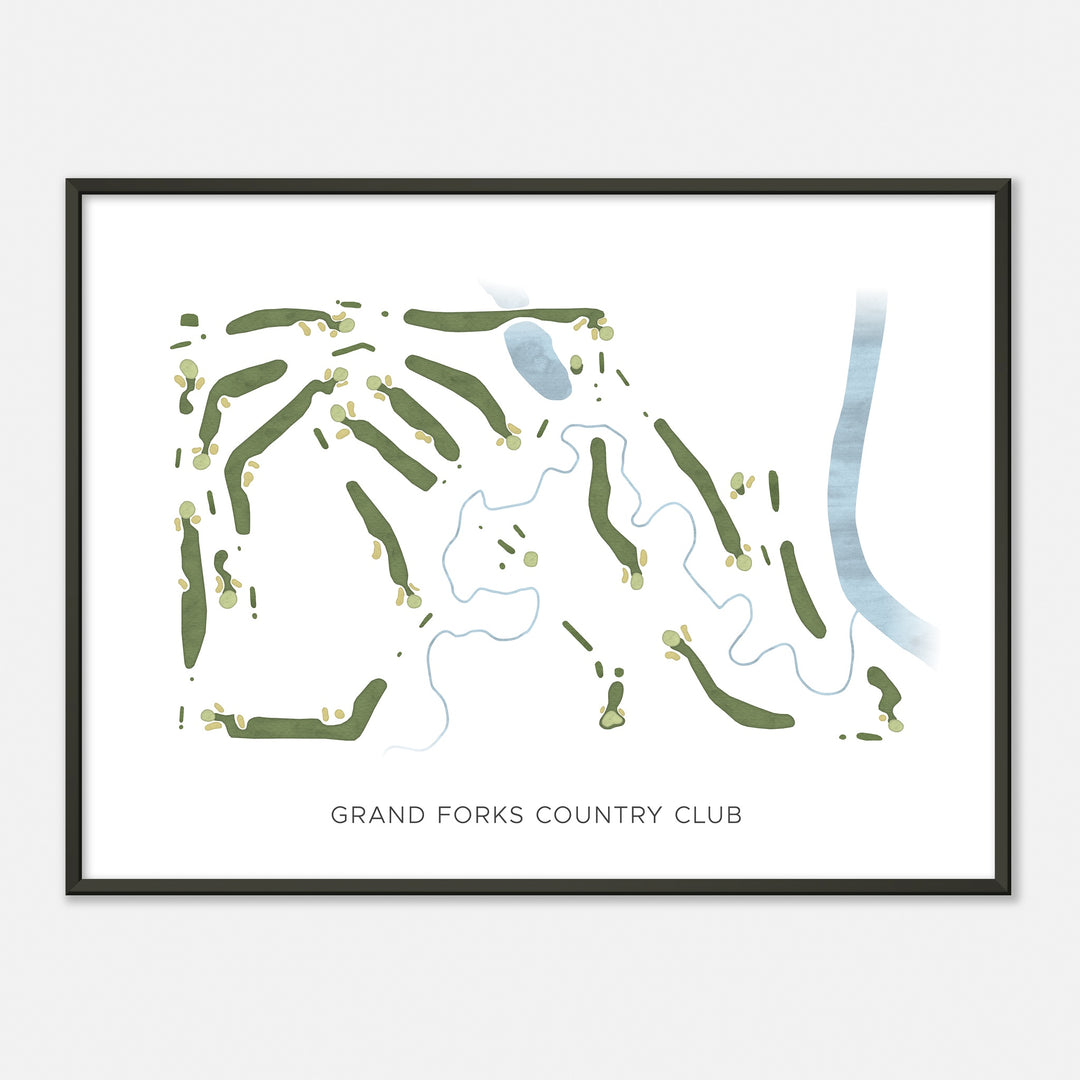 Print of Grand Forks Country Club Modern Map