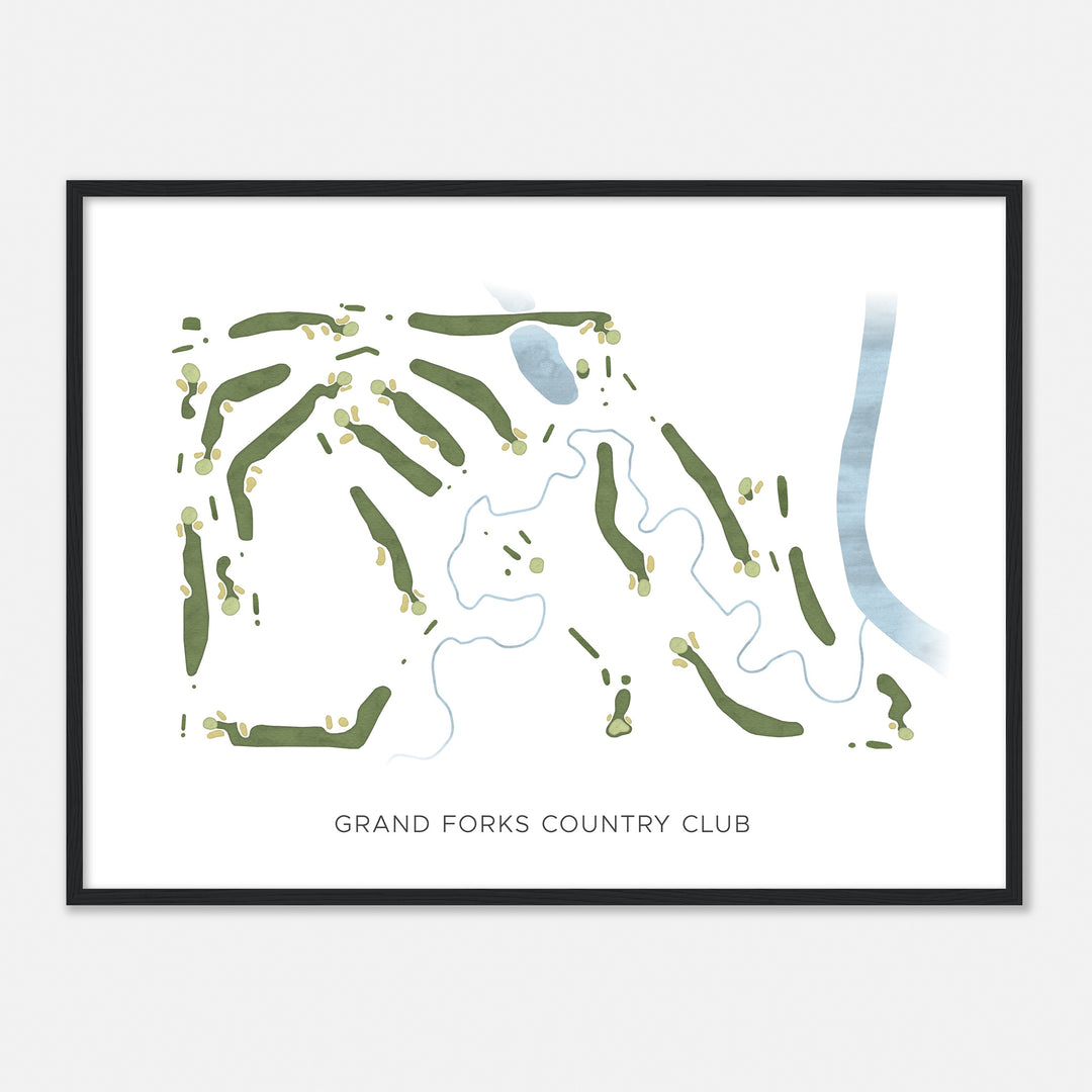 Print of Grand Forks Country Club Modern Map