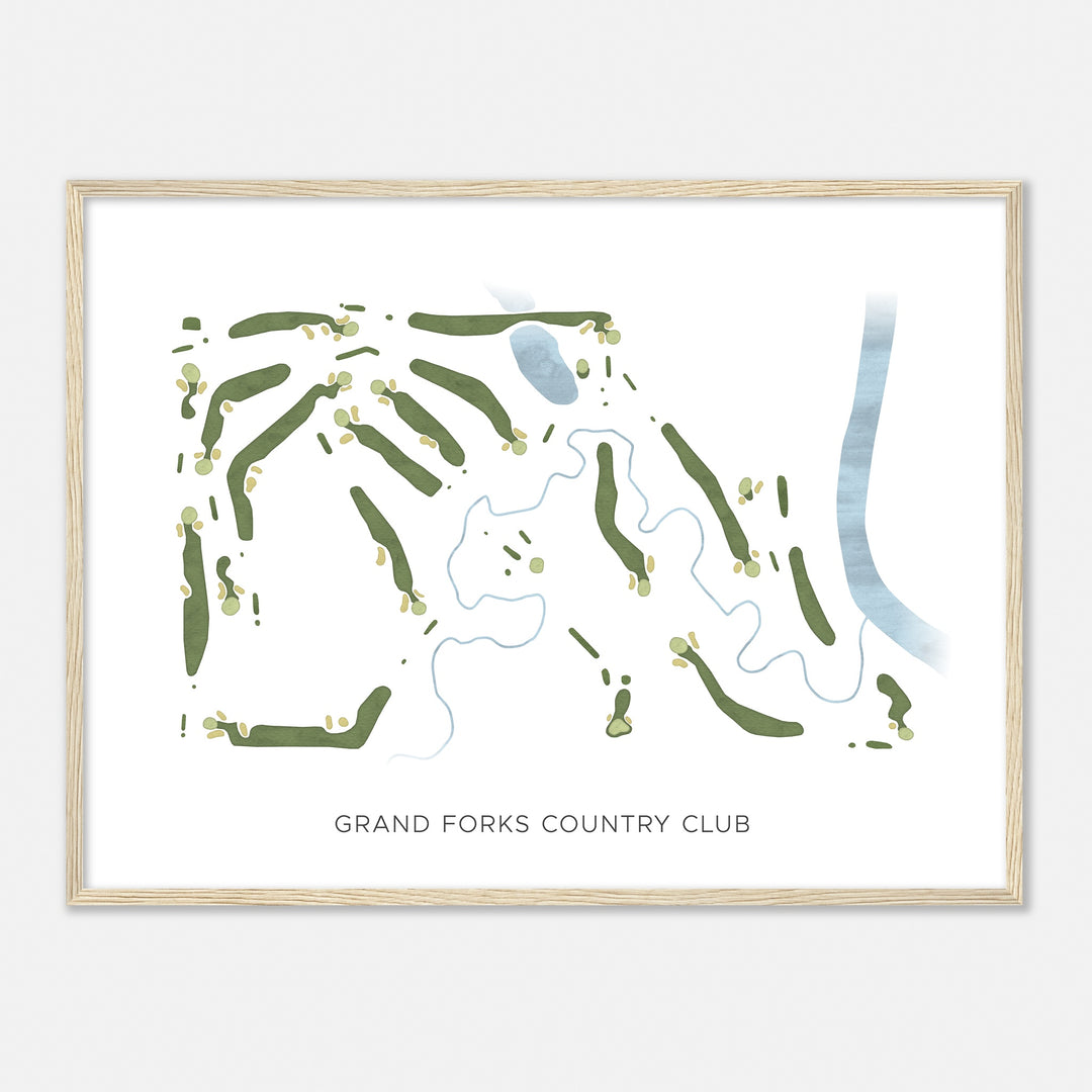 Print of Grand Forks Country Club Modern Map