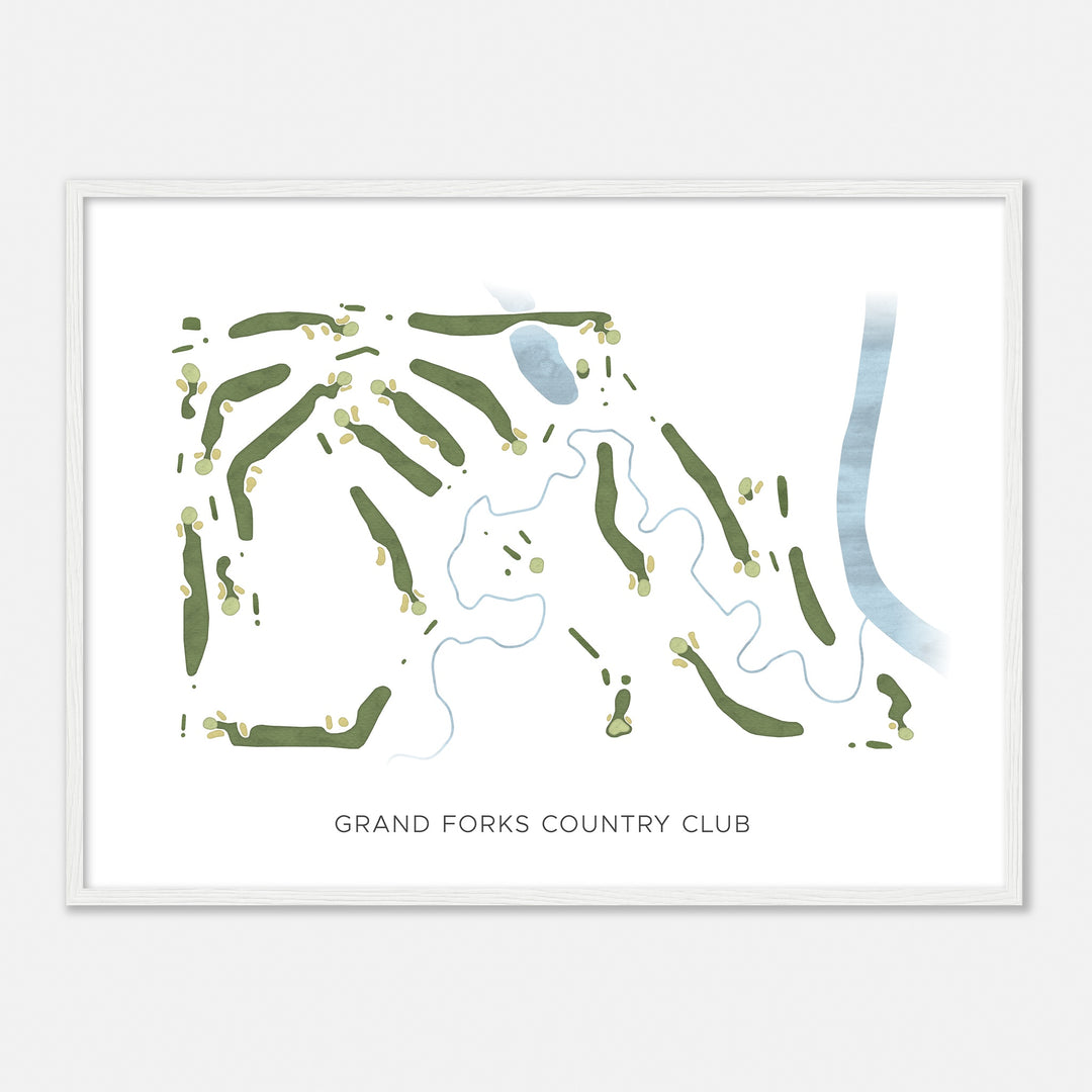 Print of Grand Forks Country Club Modern Map