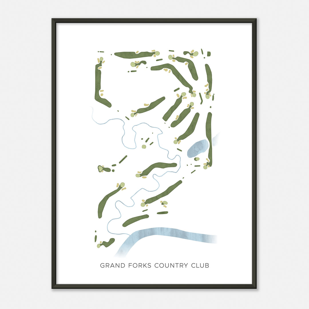 Print of Grand Forks Country Club Modern Map