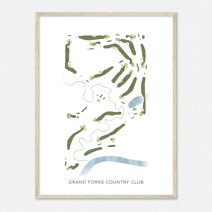 Print of Grand Forks Country Club Modern Map