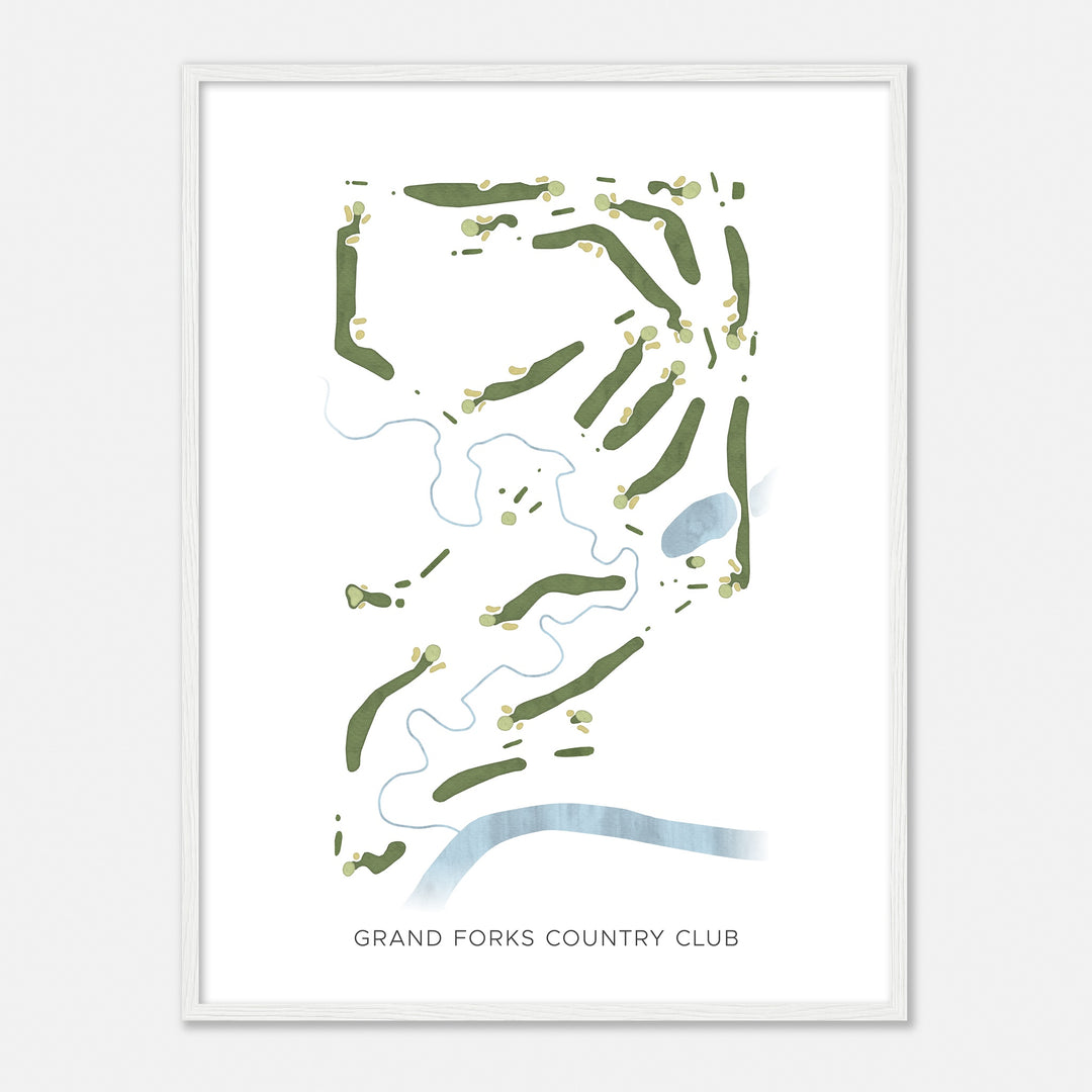 Print of Grand Forks Country Club Modern Map