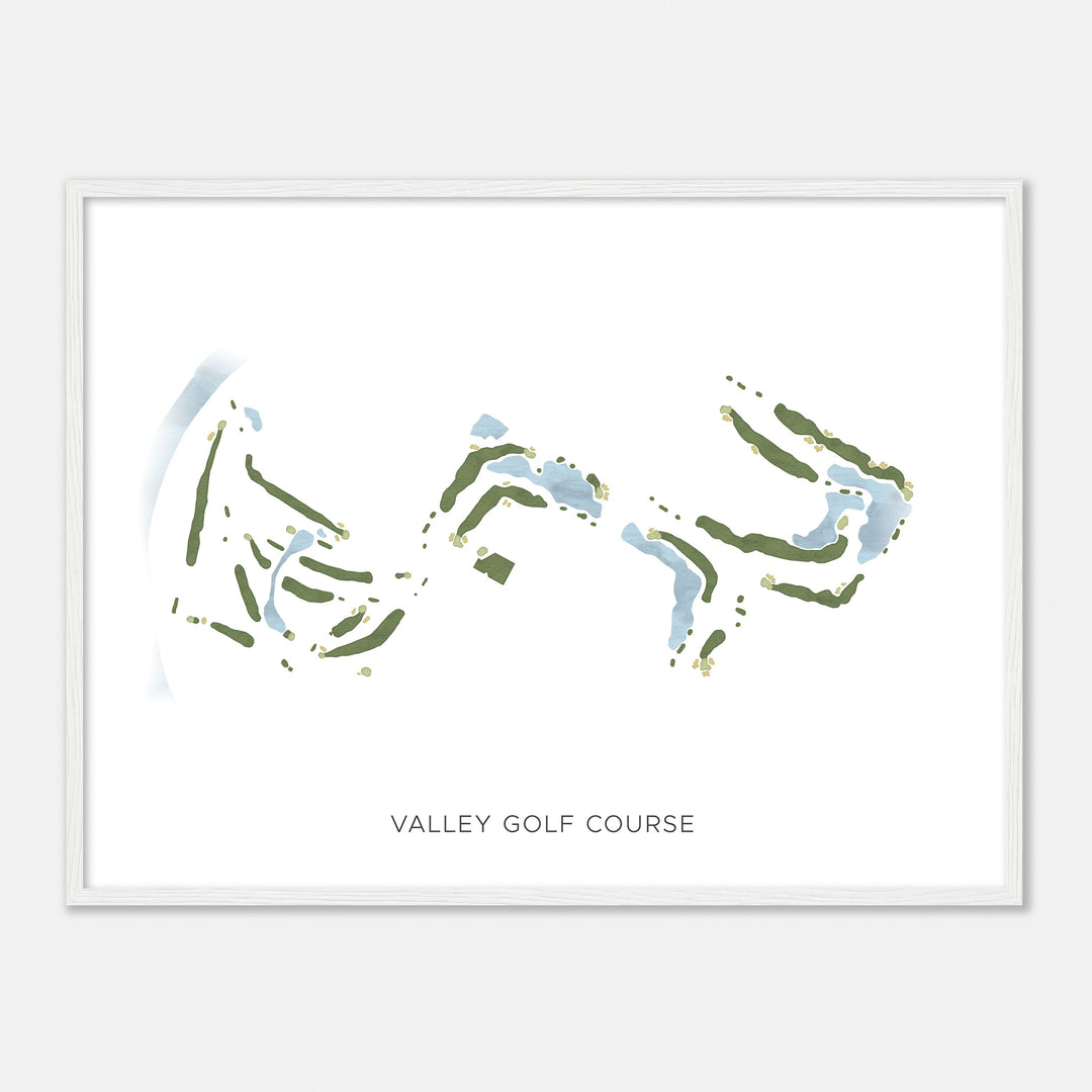 Print of Valley Golf Course Modern Map