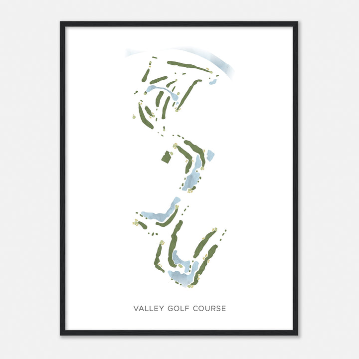 Print of Valley Golf Course Modern Map