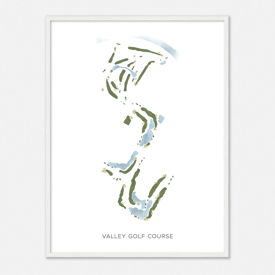 Print of Valley Golf Course Modern Map