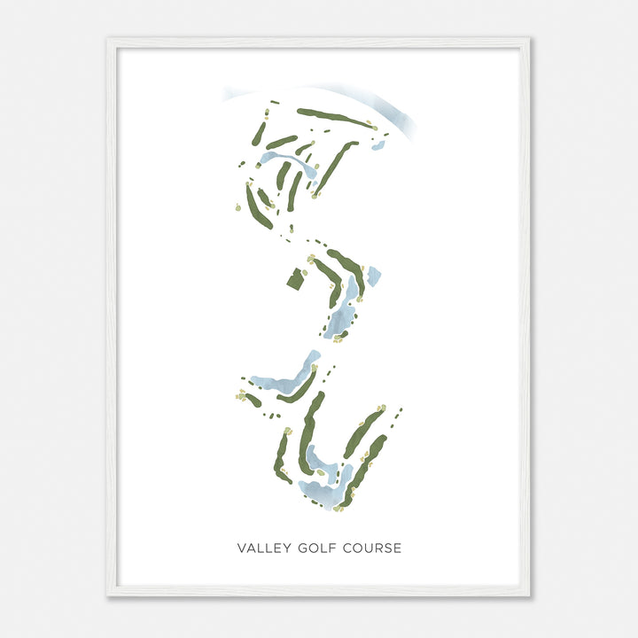 Print of Valley Golf Course Modern Map