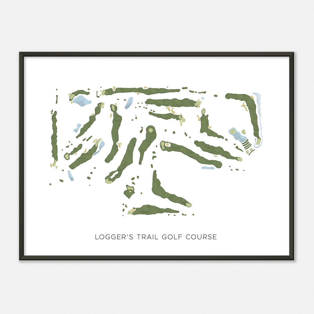 Print of Logger'S Trail Golf Course Modern Map
