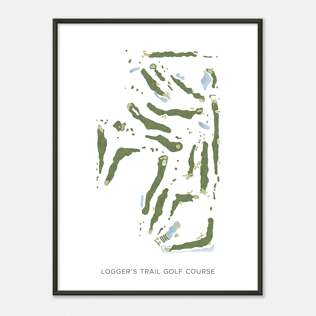 Print of Logger'S Trail Golf Course Modern Map