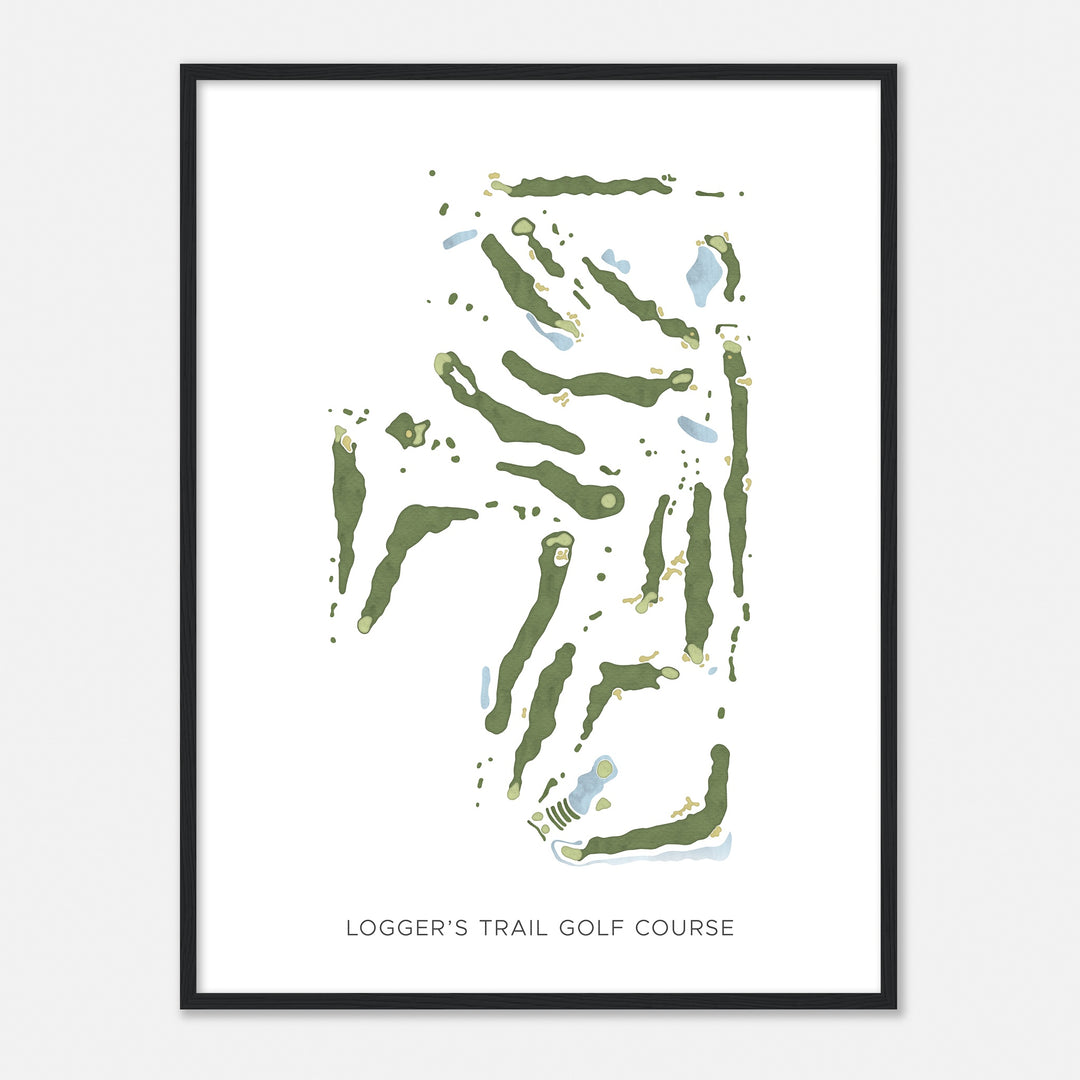 Print of Logger'S Trail Golf Course Modern Map