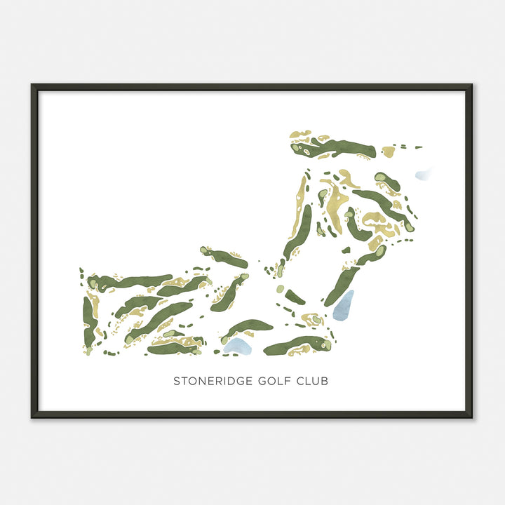 Print of Stoneridge Golf Club Modern Map