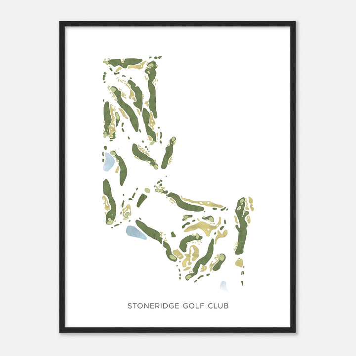 Print of Stoneridge Golf Club Modern Map