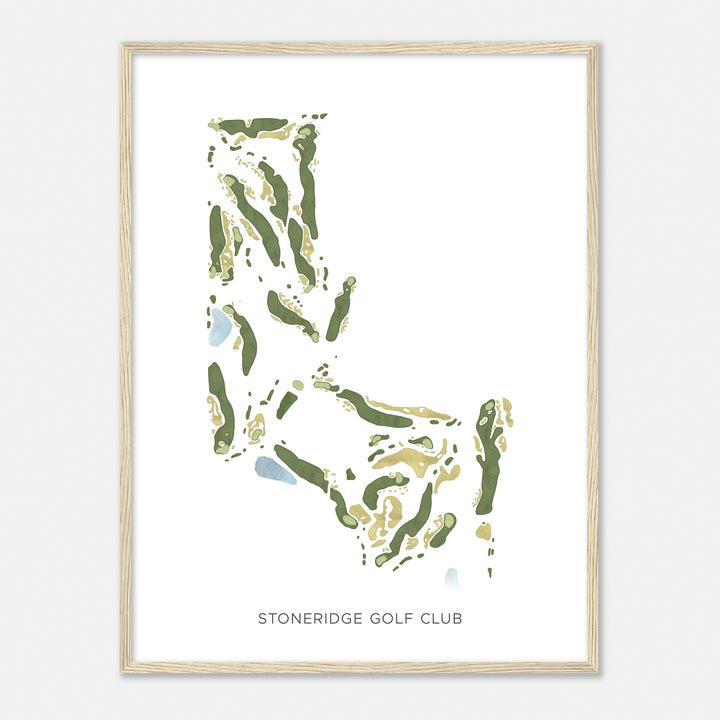Print of Stoneridge Golf Club Modern Map
