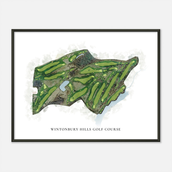 Print of Wintonbury Hills Golf Course Classic Map