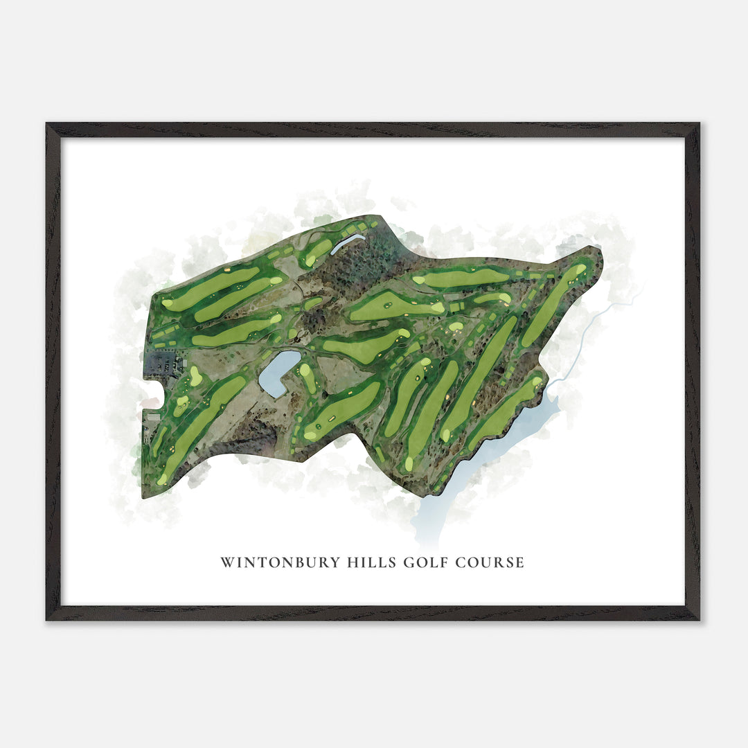 Print of Wintonbury Hills Golf Course Classic Map