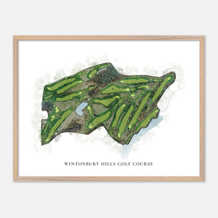 Print of Wintonbury Hills Golf Course Classic Map