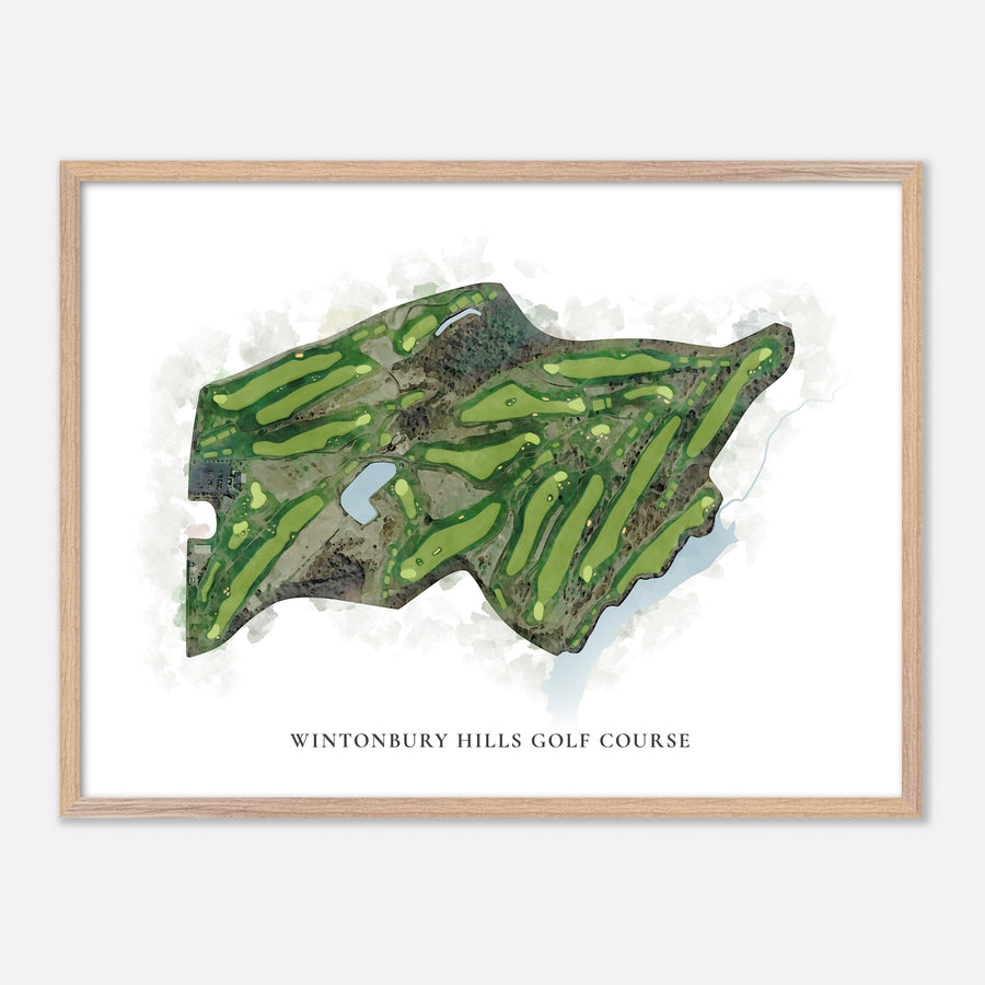Print of Wintonbury Hills Golf Course Classic Map